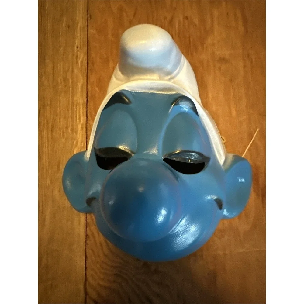 Lot Of 2 Vintage 1970's French Cesar Smurf Masks 